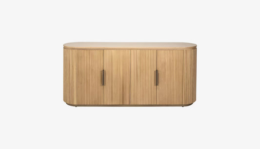 Belfort Large Sideboard in Natural Oak & Brass Finish