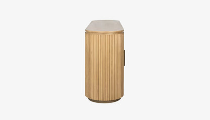 Belfort Large Sideboard in Natural Oak & Brass Finish