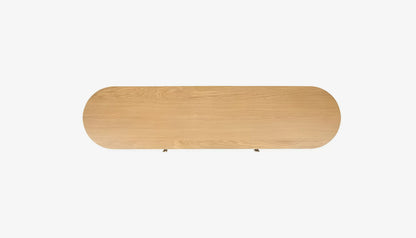 Belfort Tv Unit in Natural Oak & Brass Finish