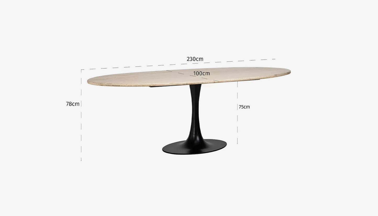 Hampton 6-8 Seat Oval Dining Table