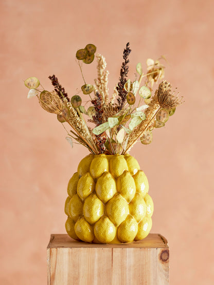 Limone Vase, Yellow, Stoneware