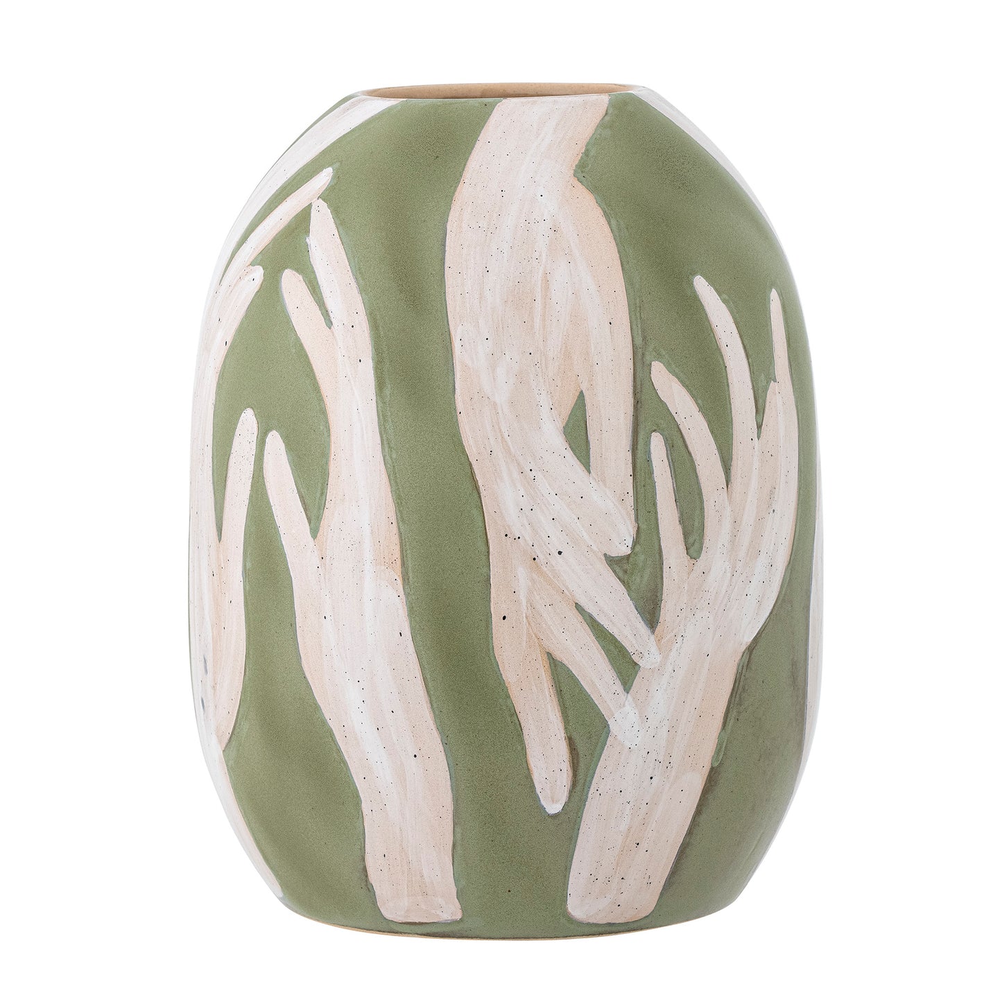 Adalena Deco Vase, Green, Stoneware