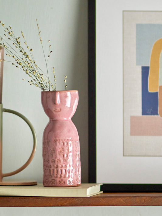 Embla Vase, Pink, Stoneware