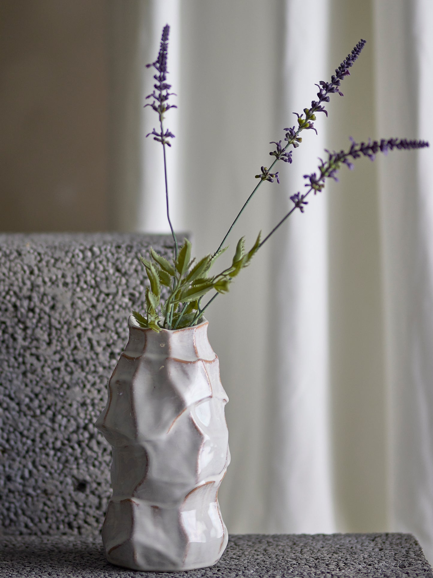 Dolores Vase, White, Stoneware