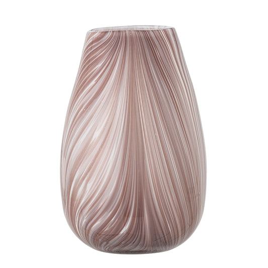 Ennis Vase, Rose, Glass