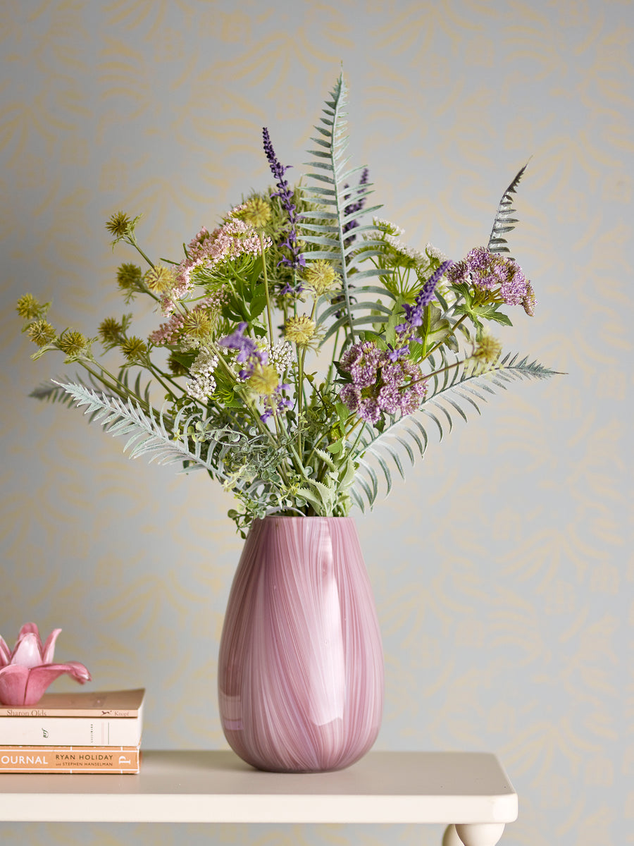 Ennis Vase, Rose, Glass