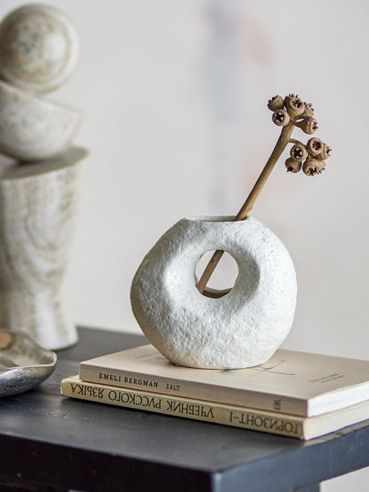 Caia Vase, White, Stoneware
