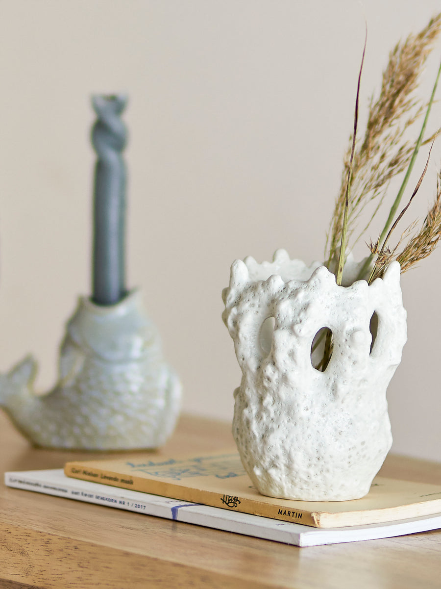 Fianna Vase, White, Stoneware