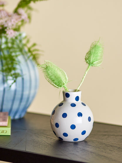 Fian Vase, Blue, Ceramic