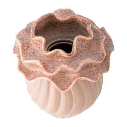 Petalia Vase, Rose, Stoneware