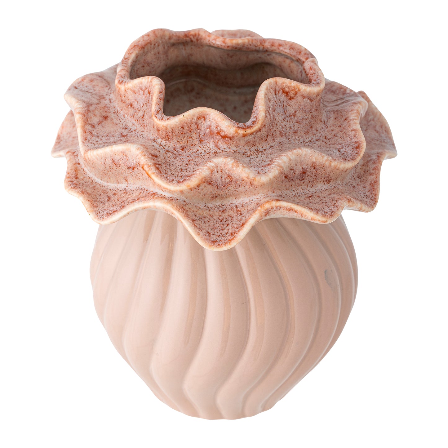 Petalia Vase, Rose, Stoneware
