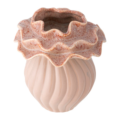 Petalia Vase, Rose, Stoneware