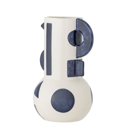 Graphica Vase, Blue, Stoneware