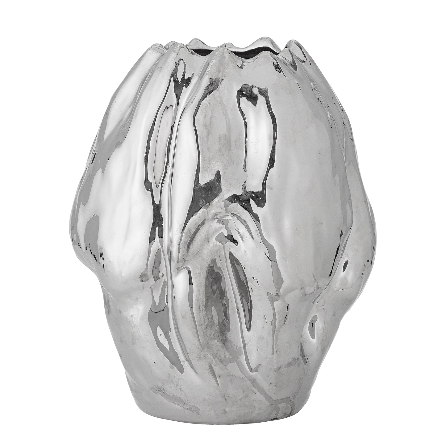 Bobby Vase, Silver, Stoneware