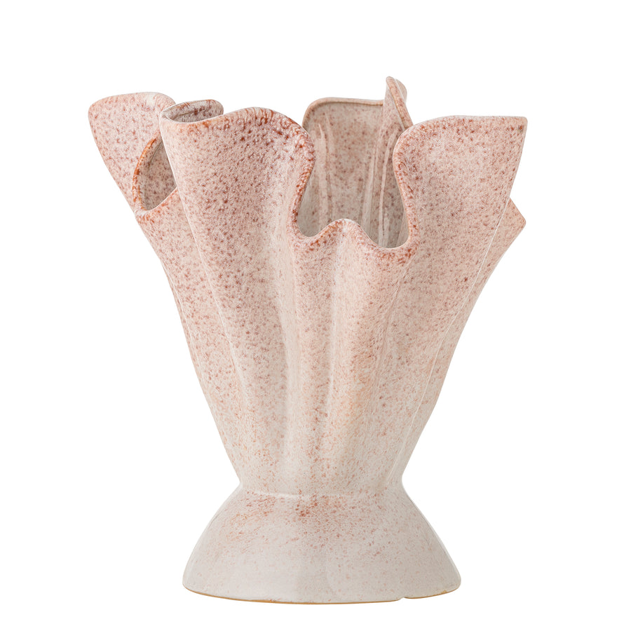 Plier Vase, Rose, Stoneware