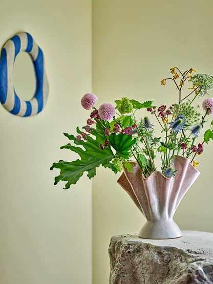 Plier Vase, Rose, Stoneware