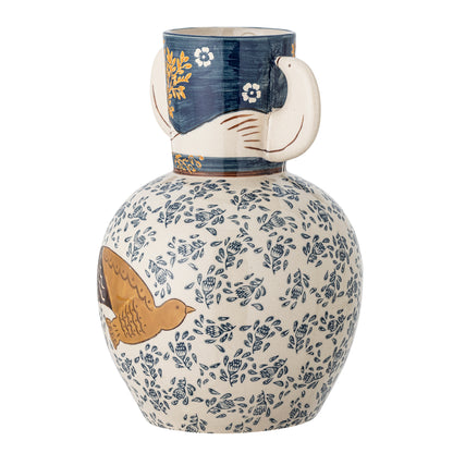 Hezha Vase, Blue, Stoneware