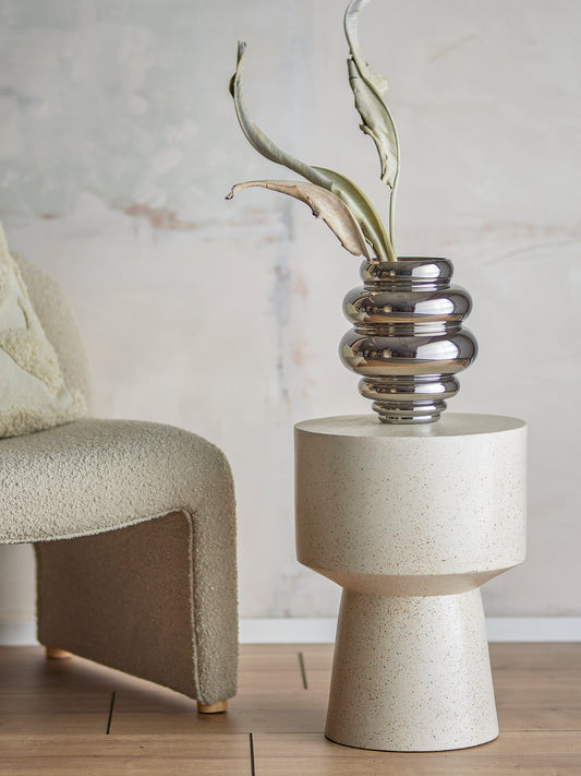 Zorya Vase, Silver, Glass