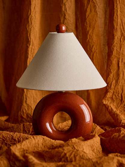 Panja Table lamp, Red, Stoneware