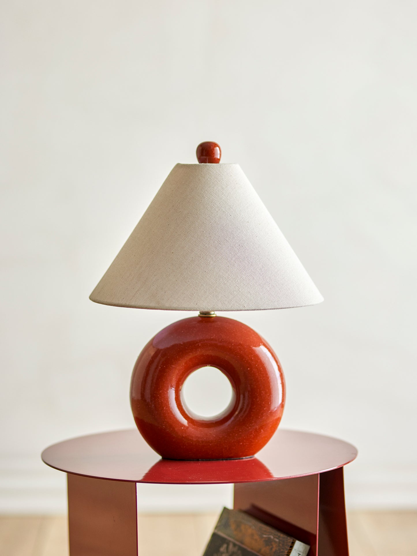 Panja Table lamp, Red, Stoneware