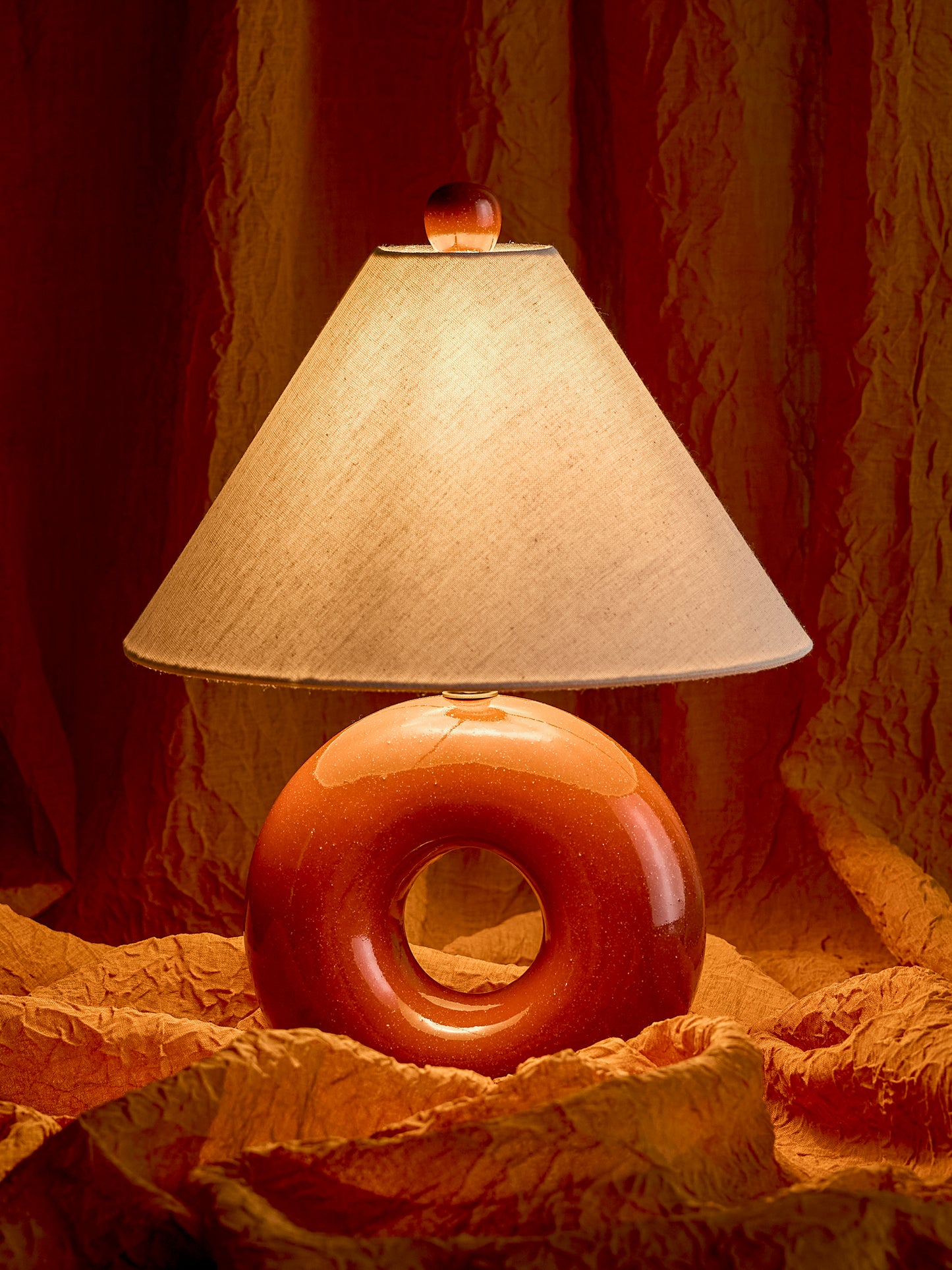 Panja Table lamp, Red, Stoneware