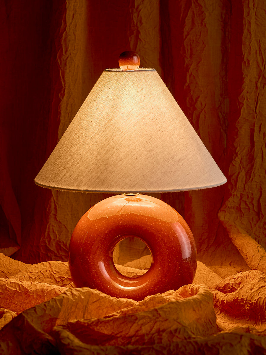 Panja Table lamp, Red, Stoneware