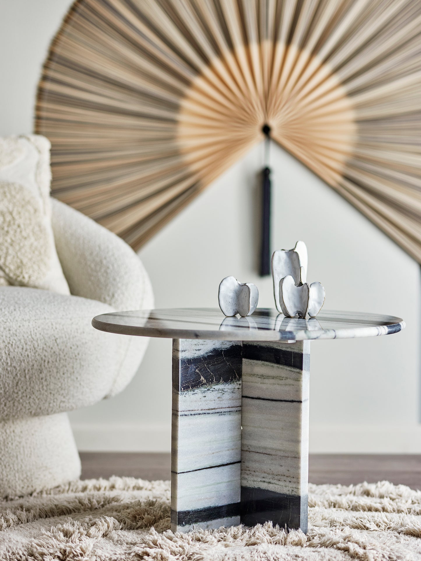 Rosito Coffee Table, White, Marble