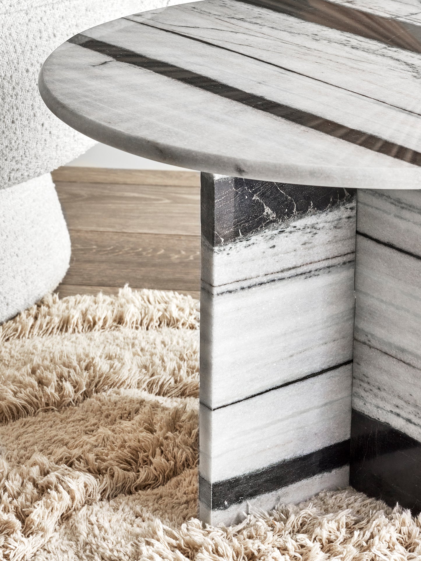 Rosito Coffee Table, White, Marble