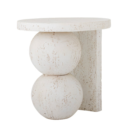 Tally Side Table, White, Resin