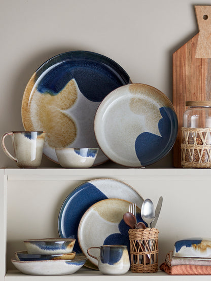 Jules Dinnerware Set, Blue, Stoneware