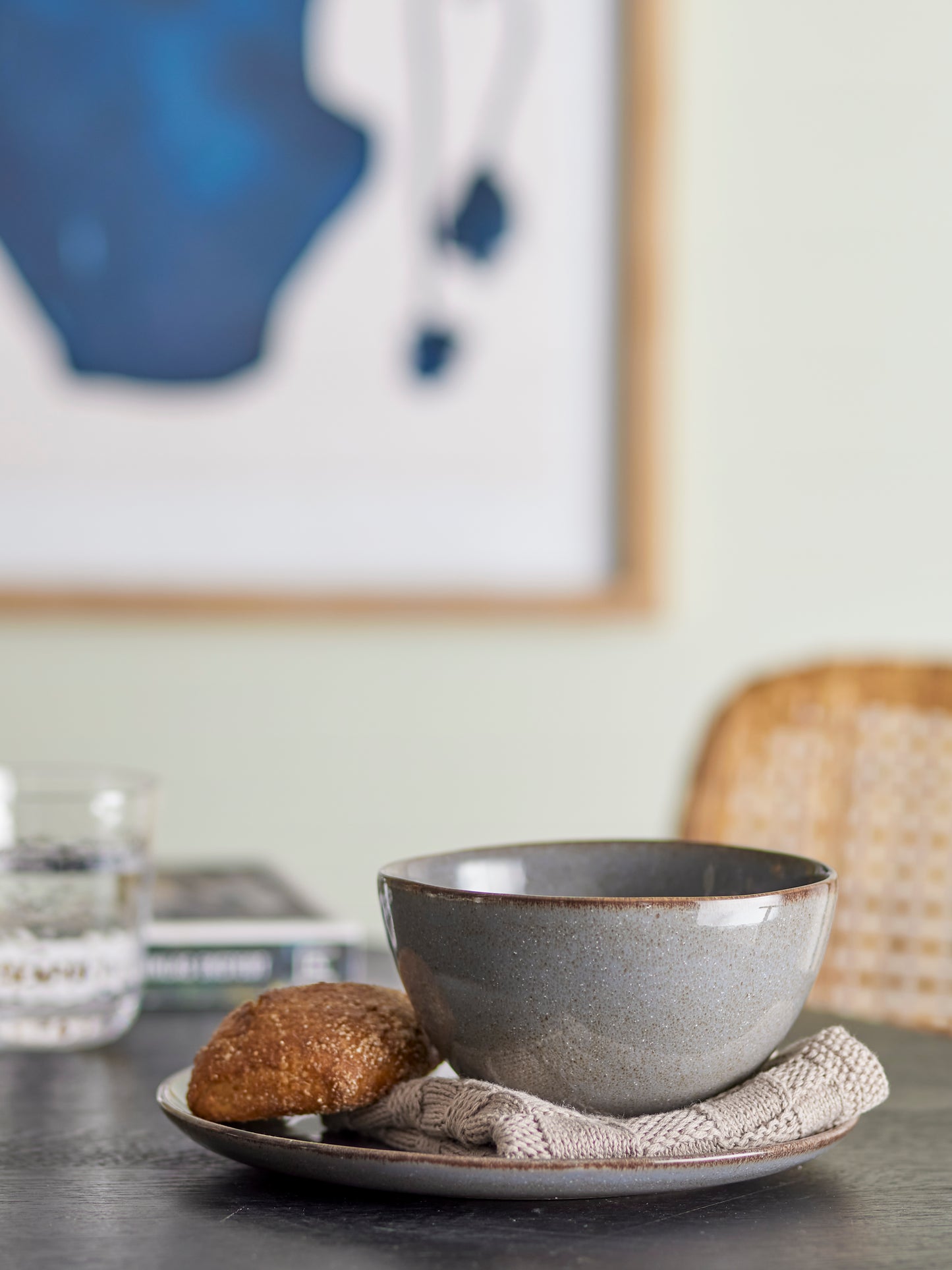 Sandrine Breakfast Set, Grey, Stoneware