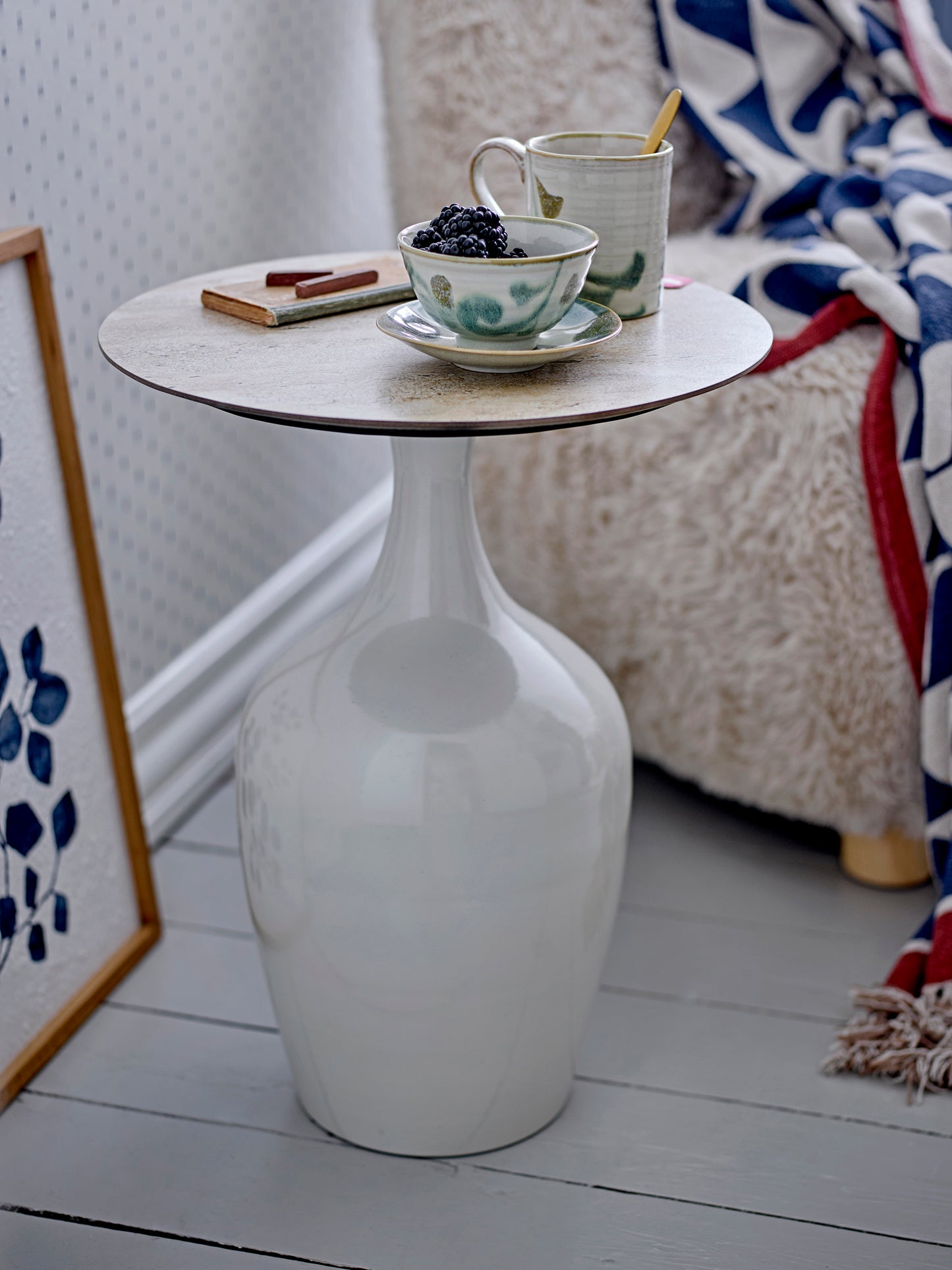 Lecco Side Table, Nature, Iron
