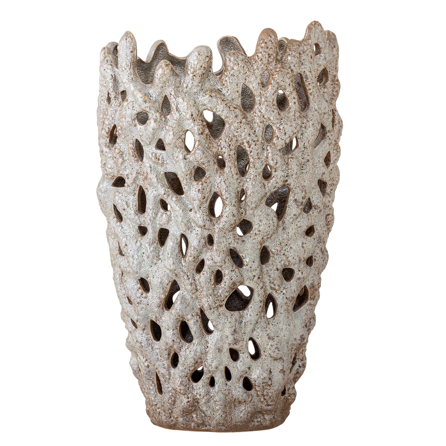 Eunice Deco Vase, White, Stoneware