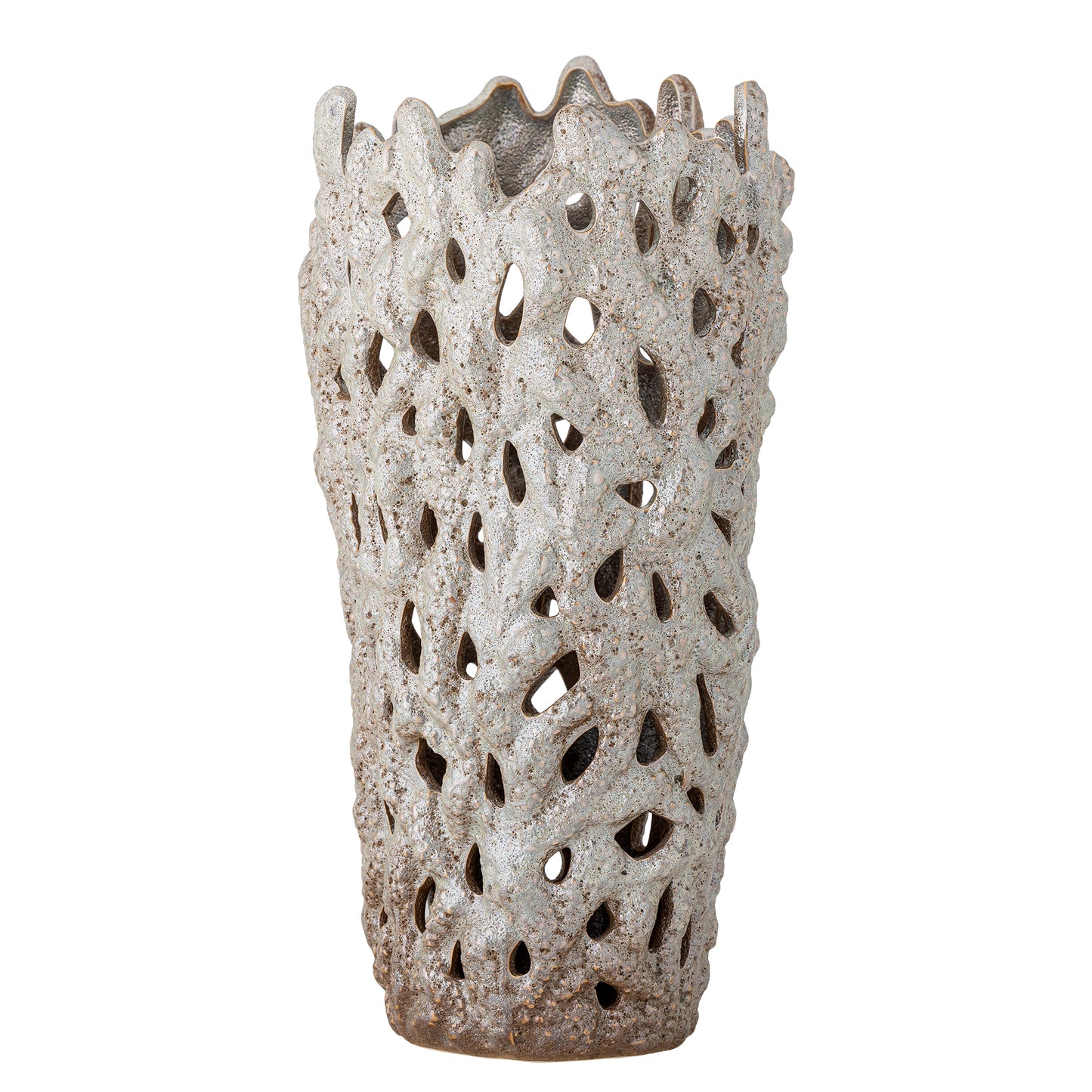 Eunice Deco Vase, White, Stoneware