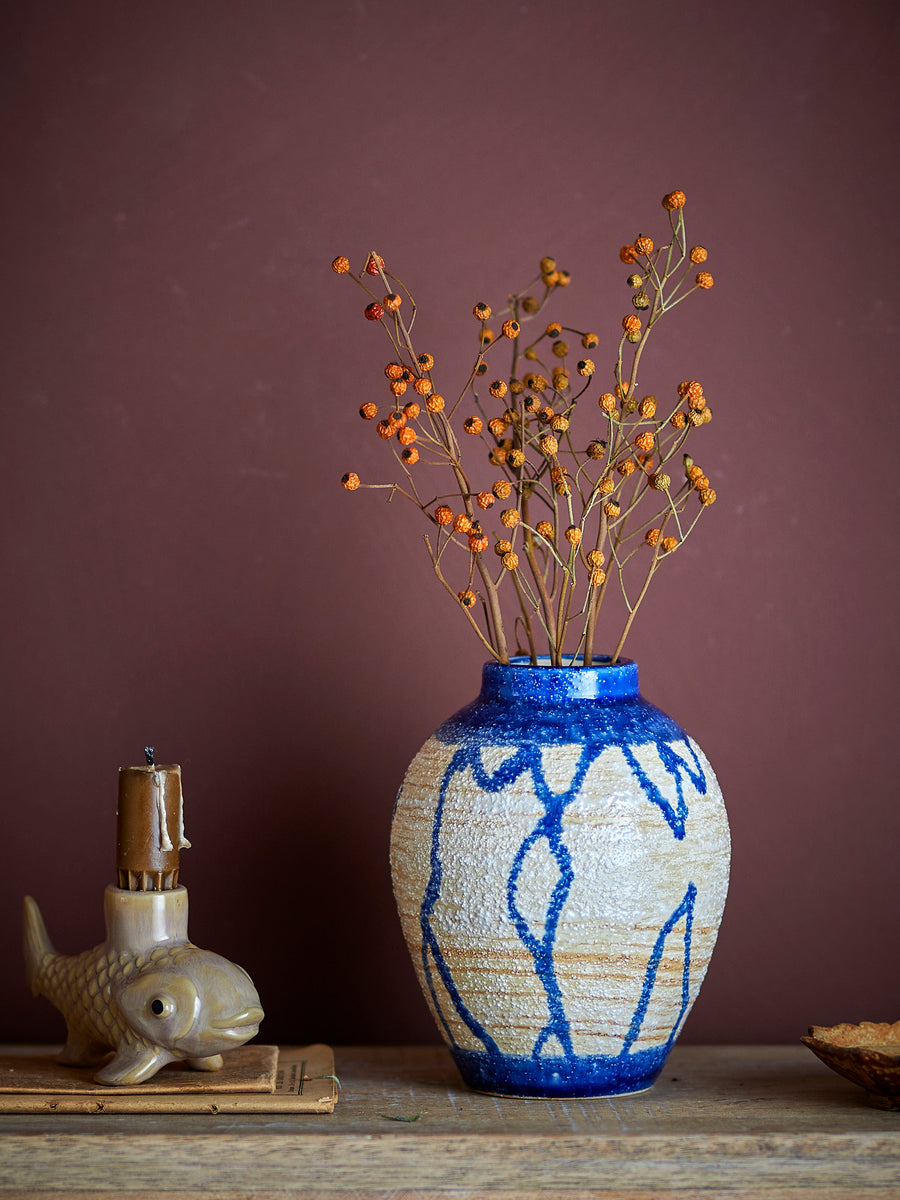 Avon Vase, Blue, Stoneware