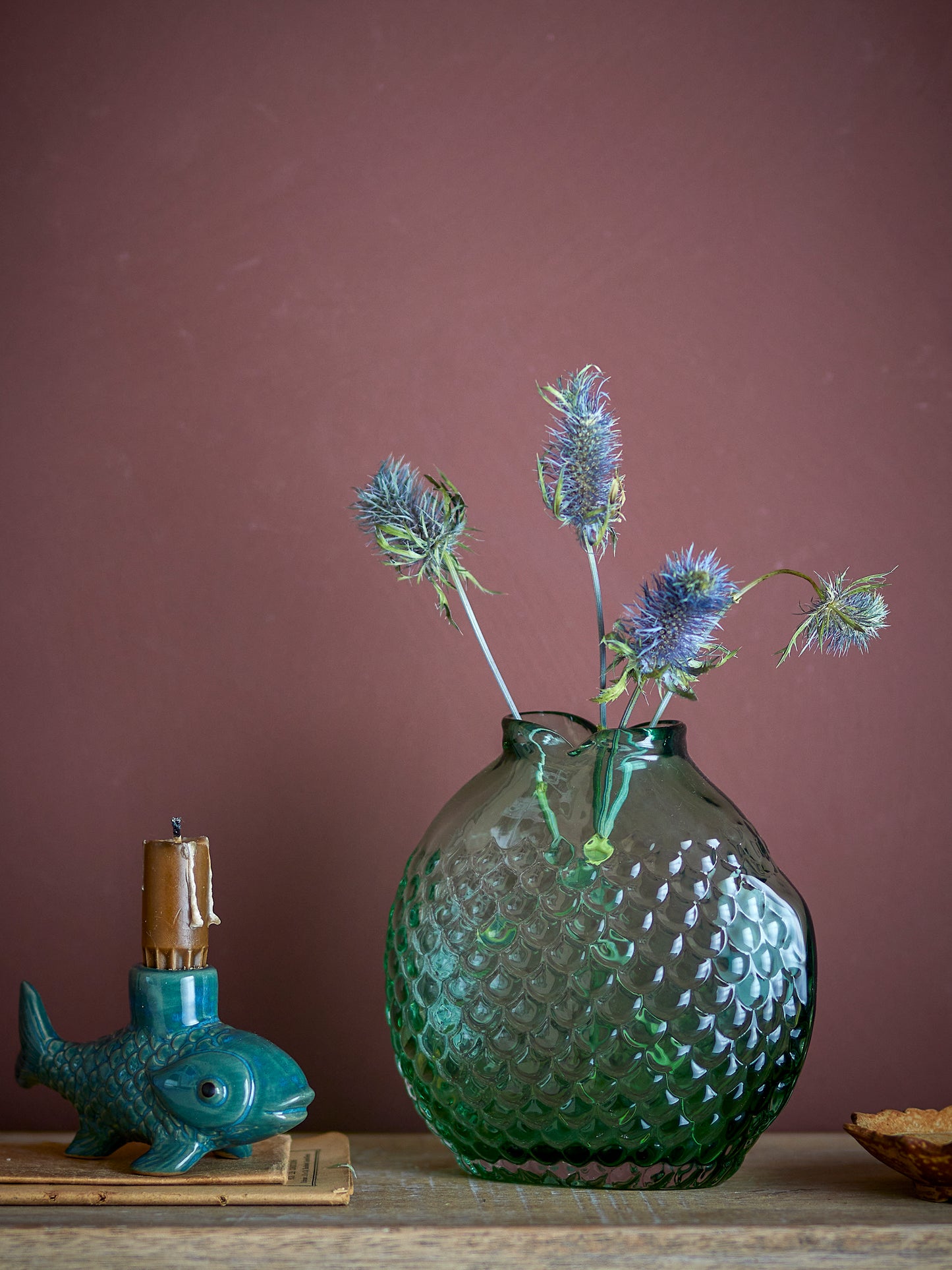 Bree Vase, Green, Glass