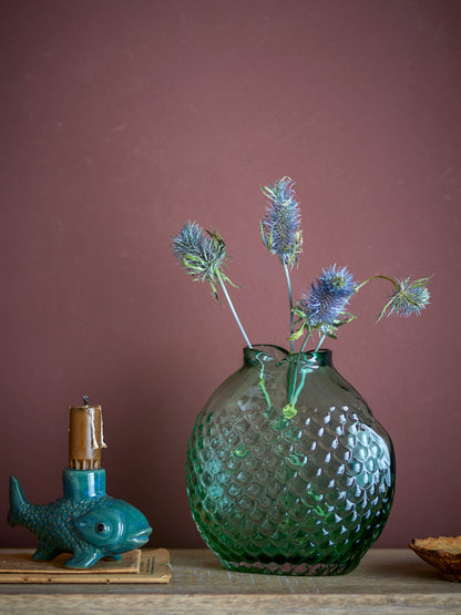 Bree Vase, Green, Glass
