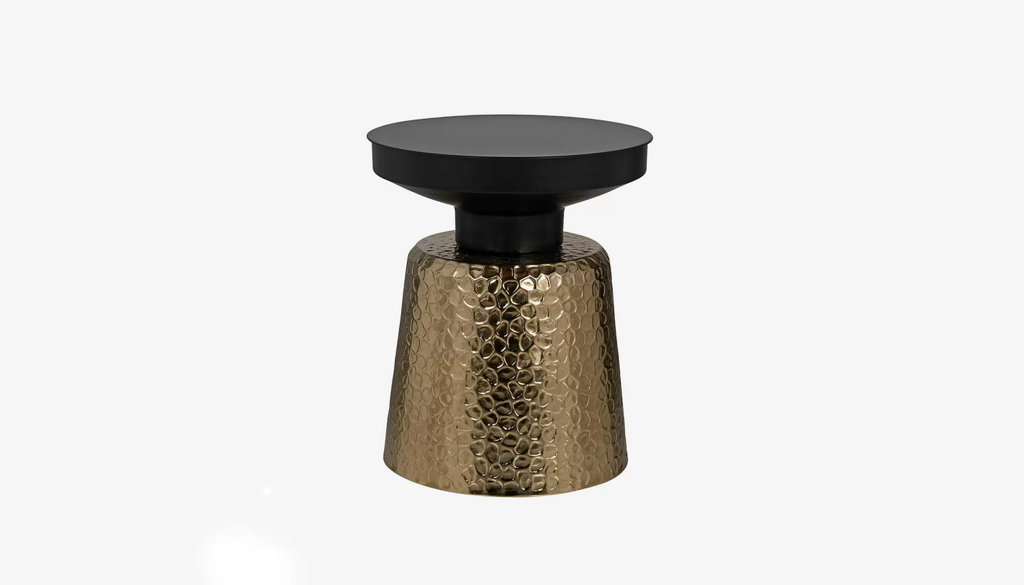 Freddie Side Table in Gold & Black Finish