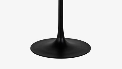 Carlten 2 Seat Round Bistro Table in Black Marble & Black Finish