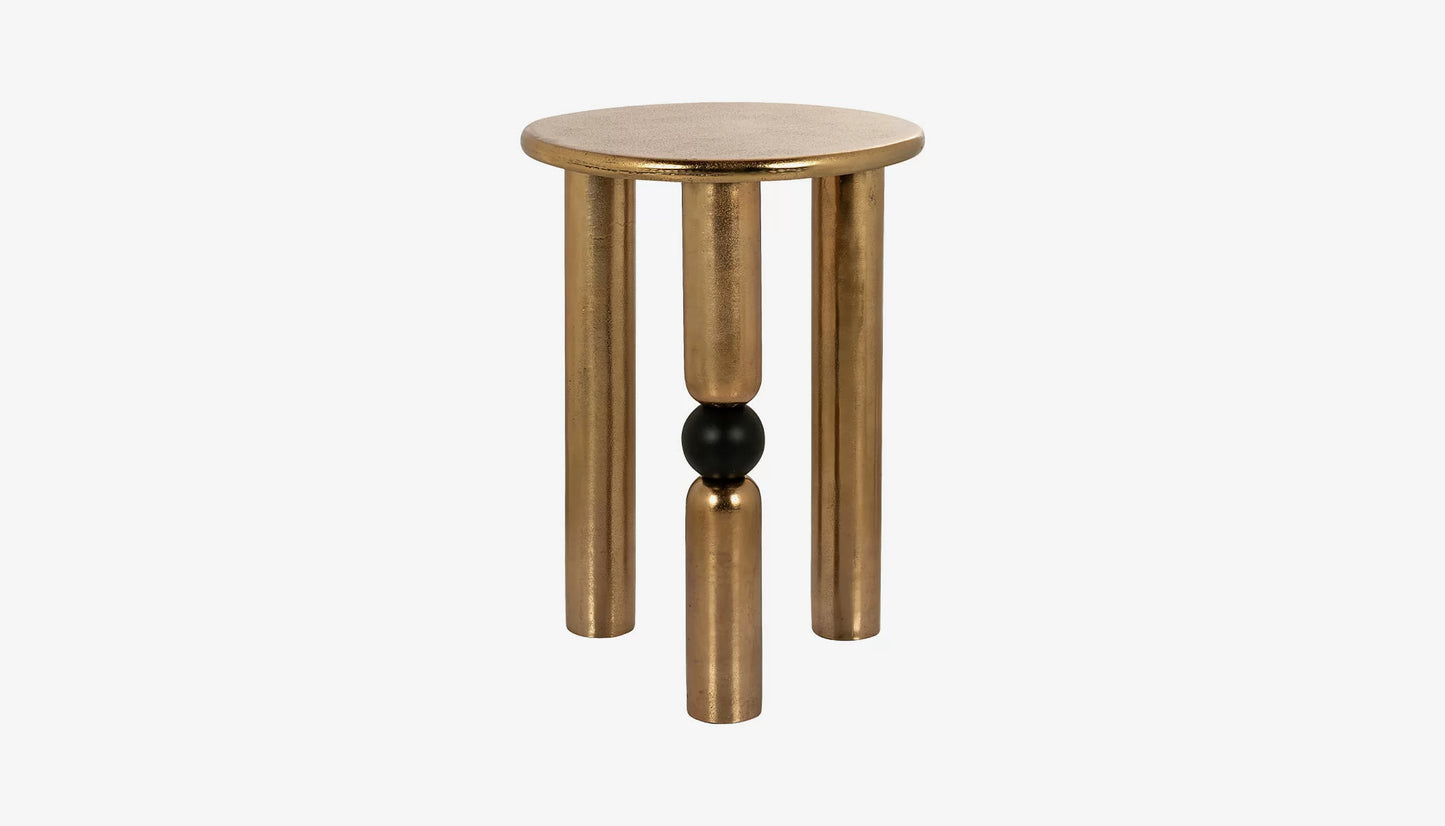 Marshall Side Table in Gold Finish
