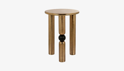 Marshall Side Table in Gold Finish