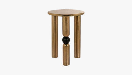 Marshall Side Table in Gold Finish