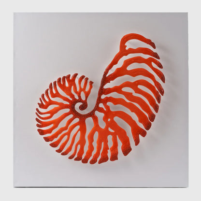 Abstract Orange Coral Wall Art 3