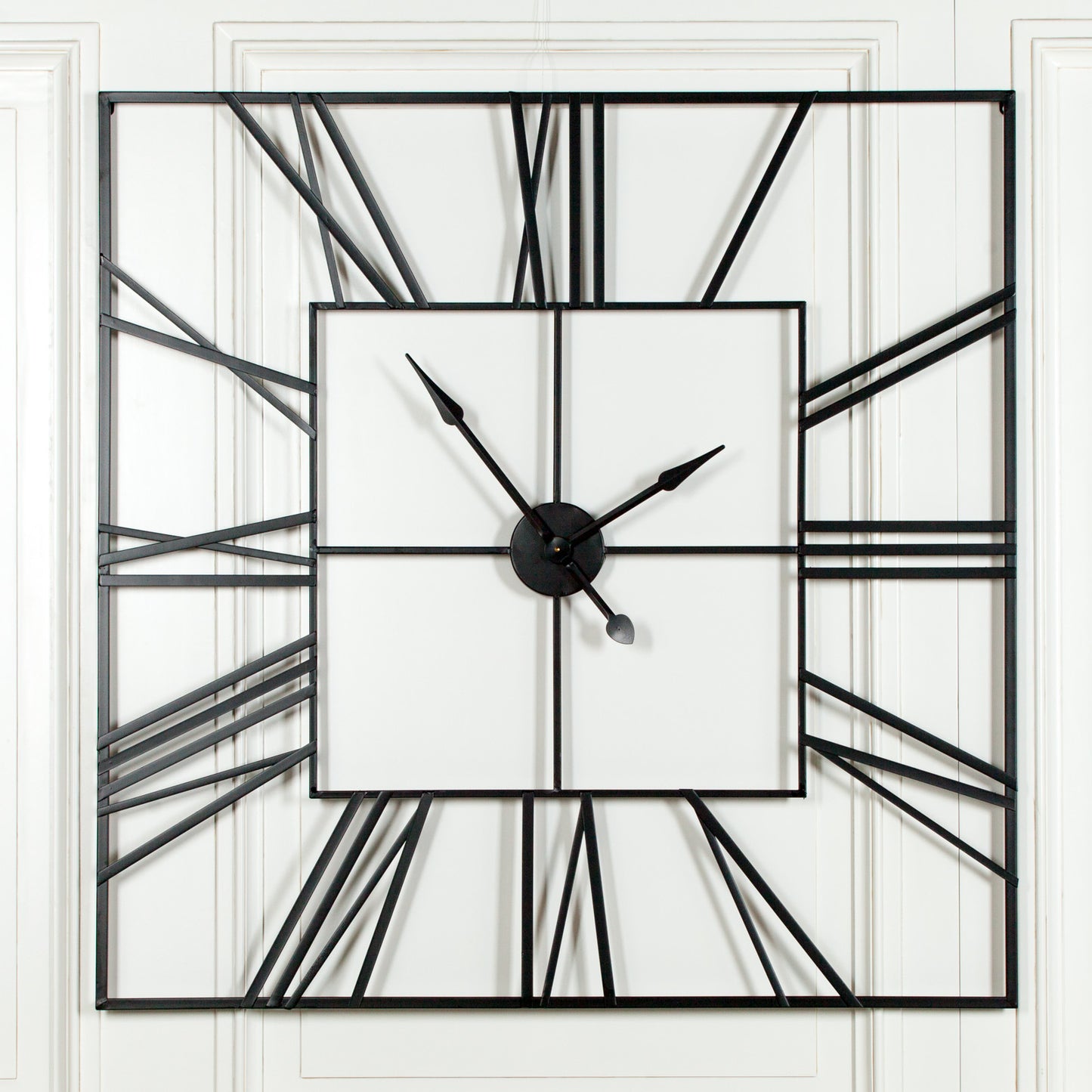 Extra Large 120cm Rustic Metal Compass Wall Clock
