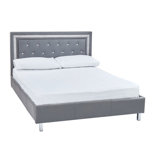 Crystalle Grey Bed - King Size