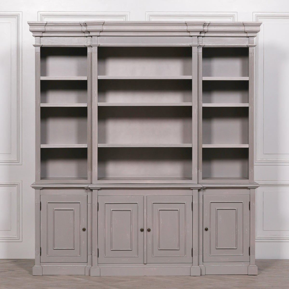 Distressed Bookcase Display Cabinet