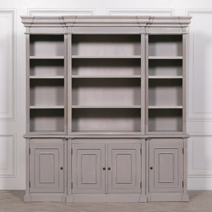 Distressed Bookcase Display Cabinet