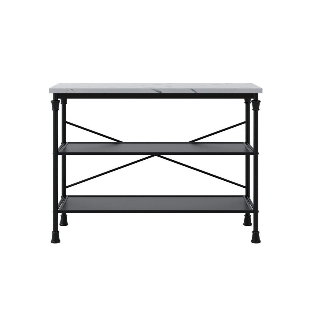 Fairmont Marble & Black Console Table