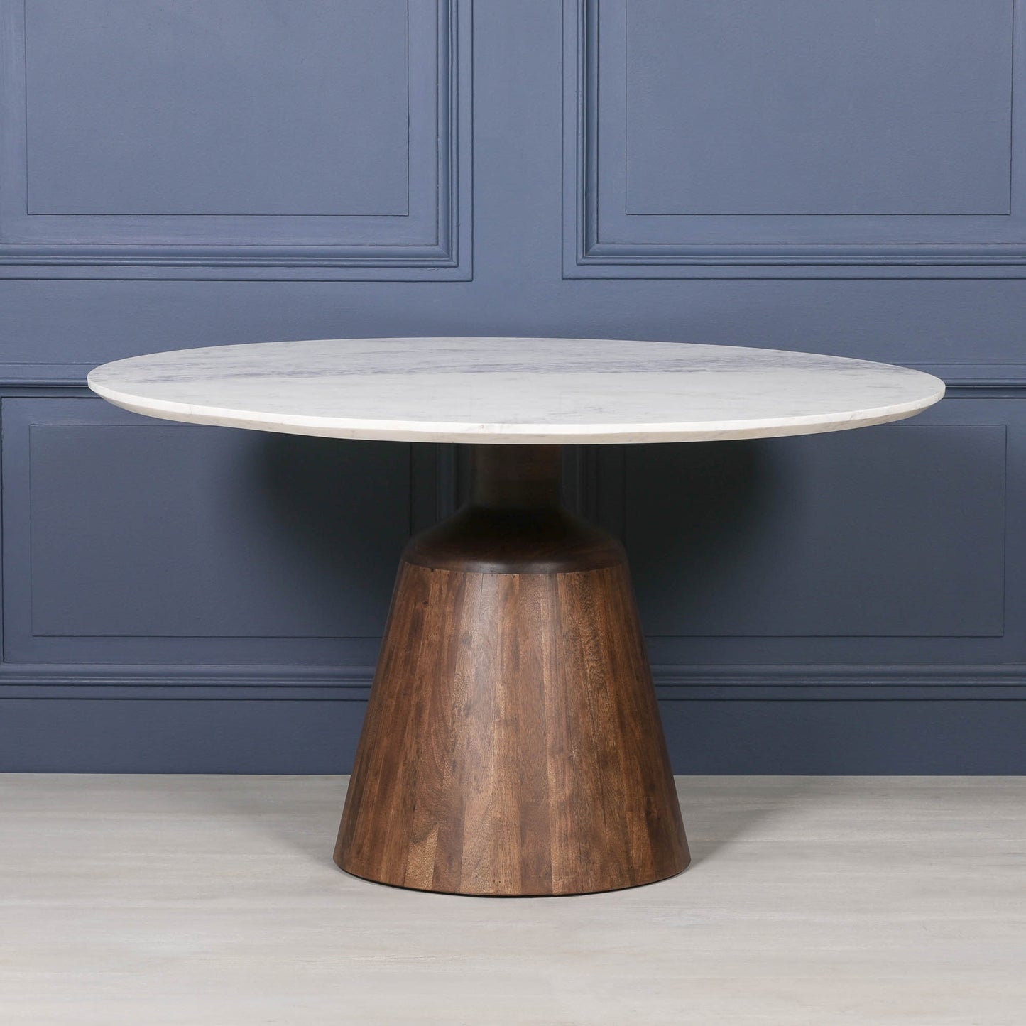 Wooden Acacia Natural Marble Top Dining Table