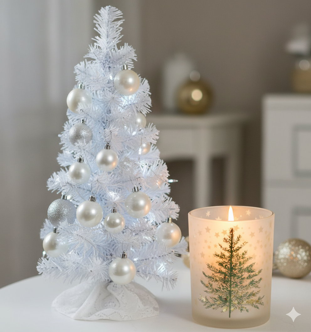 Christmas Tree Design Candle Holder, 8cm